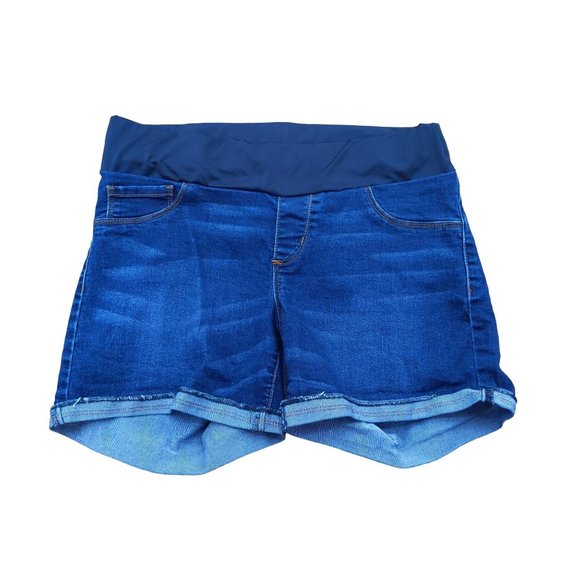 S.O.N.G Maternity Pants - S.O.N.G Women's Blue Maternity jean shorts size M